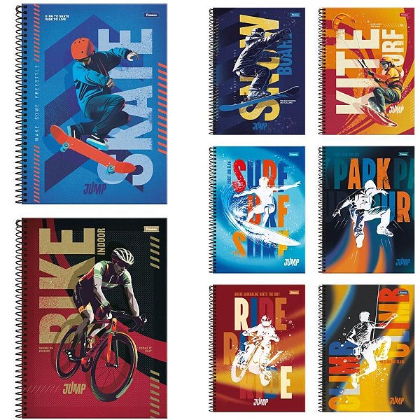 Caderno 12X1 Capa Dura JUMP 240 Folhas PCT.C/04