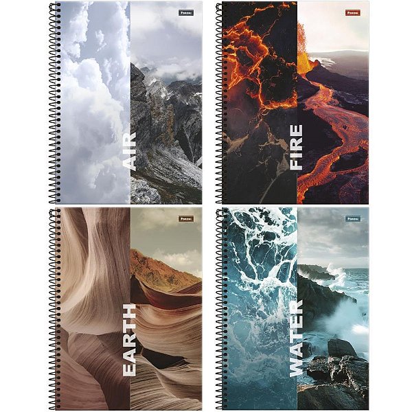Caderno 12X1 Capa Dura 4 Elementos 192FLS. PCT.C/04