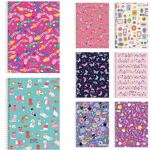 Caderno 10X1 Capa Dura POP Collection 200 Folhas PCT.C/04