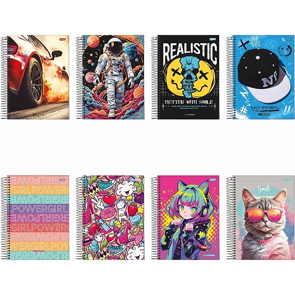 Caderno 10X1 Capa Dura ON Fleek 200FLS. PCT.C/04
