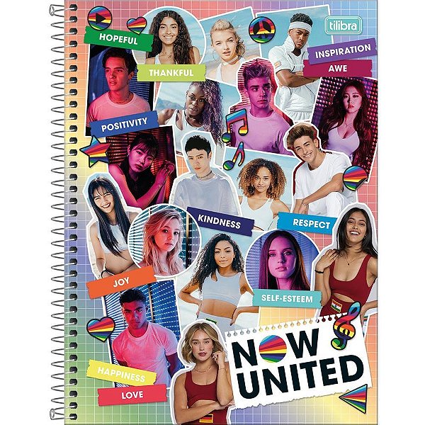 Caderno 10X1 Capa Dura NOW United 160FLS. PCT.C/04