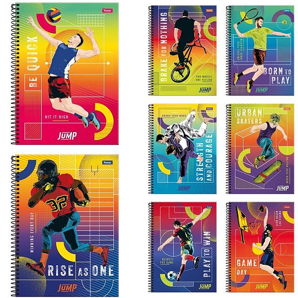 Caderno 10X1 Capa Dura JUMP 200 Folhas PCT.C/04