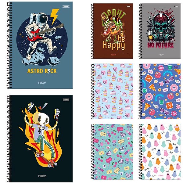 Caderno 10X1 Capa Dura FUZY 160FLS. PCT.C/04