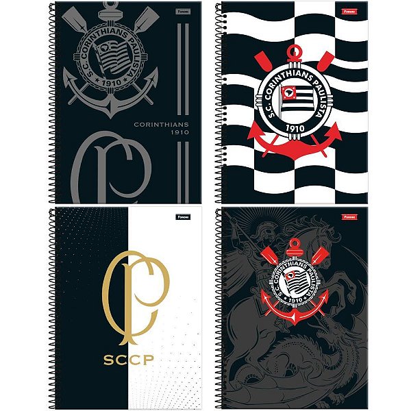 Caderno 10X1 Capa Dura Corinthians 160FLS. PCT.C/04