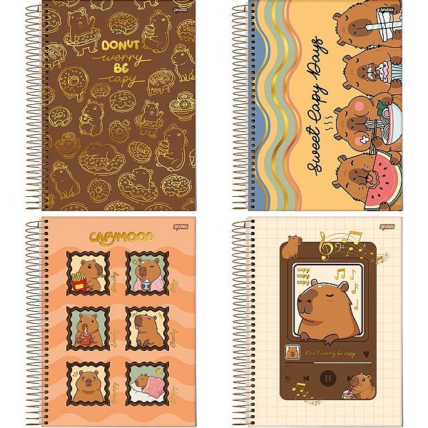 Caderno 10X1 Capa Dura Capyvibes 160LS. PCT.C/04