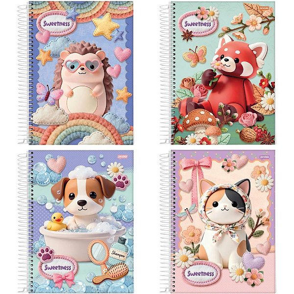 Caderno 01X1 Capa Dura Sweetness 80FLS. PCT.C/04