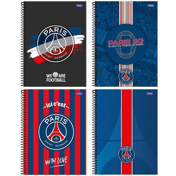 Caderno 01X1 Capa Dura Paris Saint Germain  80F PCT.C/04