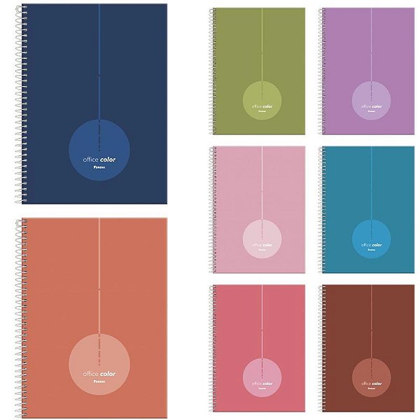 Caderno 01X1 Capa Dura Office Color  80F PCT.C/04