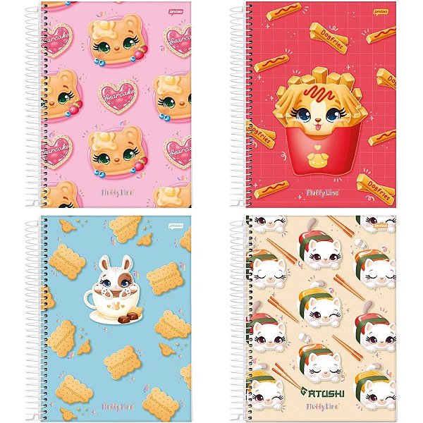 Caderno 01X1 Capa Dura FLUFFY 80FLS. PCT.C/04