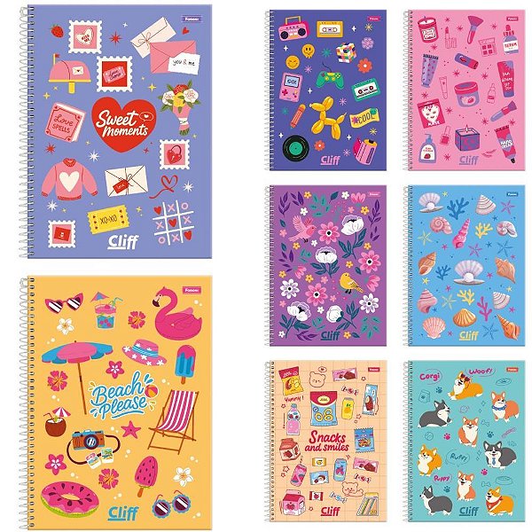 Caderno 01X1 Capa Dura CLIFF Feminino 80FLS. PCT.C/04