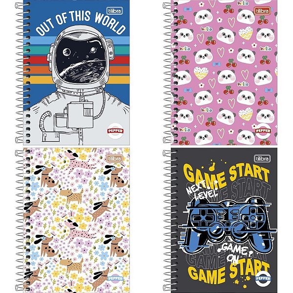 Caderneta Espiral Capa Dura Pepper 1/8 80FLS. PCT.C/04