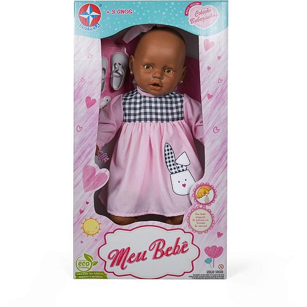 Boneca Meu Bebe Negra ASSORTME.3 60CM