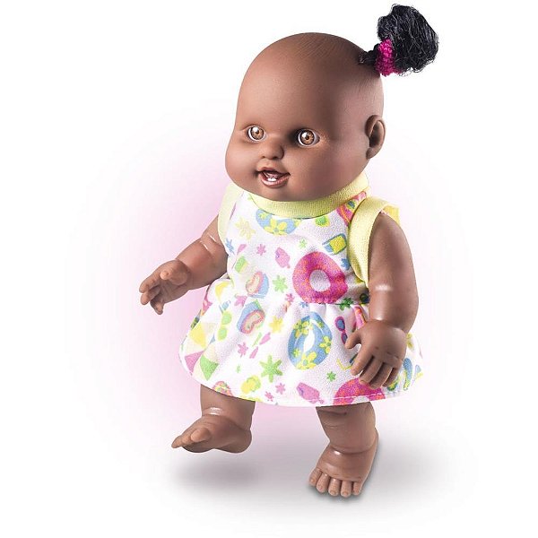 Boneca Milkinha Negra Vinil 20CM.