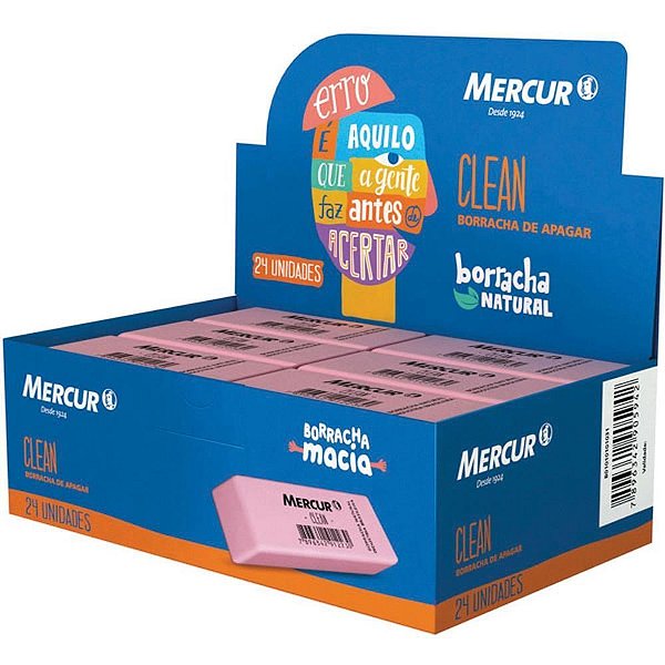 Borracha Colorida Clean Rosa CX.C/24