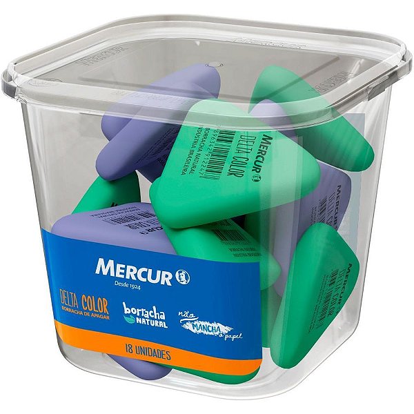 Borracha Colorida Delta Triangular Cores Sortida POTE-18