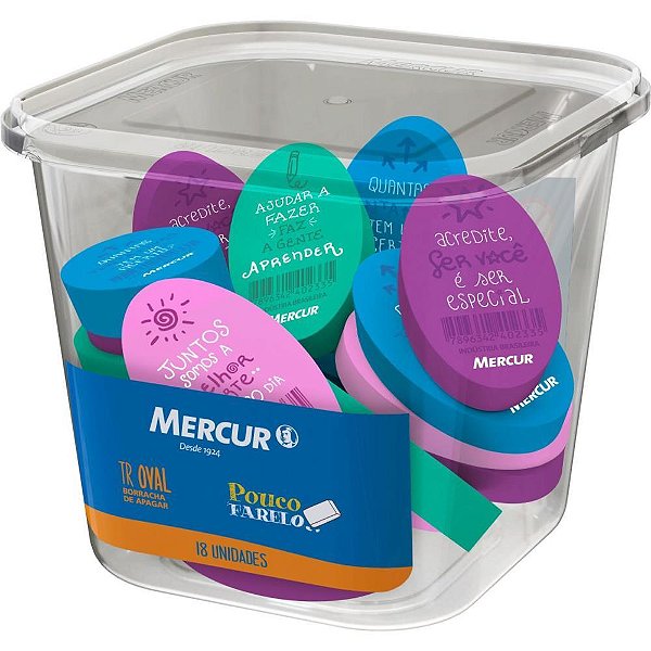 Borracha Colorida TR OVAL Color Sortido POTE-18