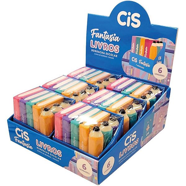 Borracha Decorada CIS Fantasia LIVRO/LAPIS 6CORE DP/C.06