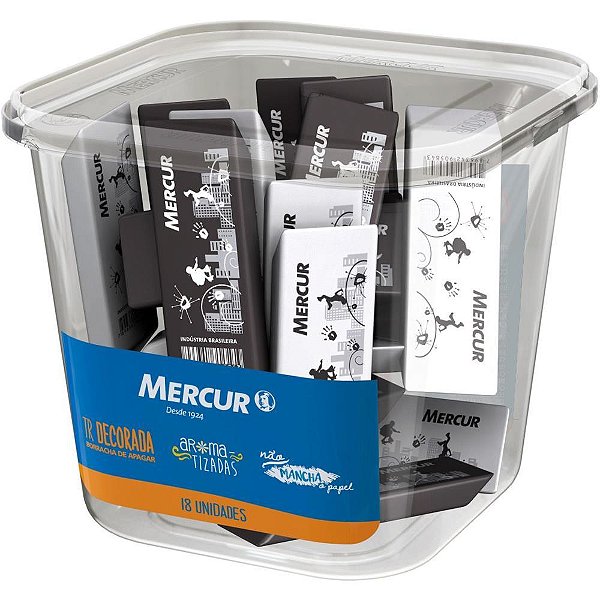 Borracha Decorada TR PRETA/BRANCA POTE-18