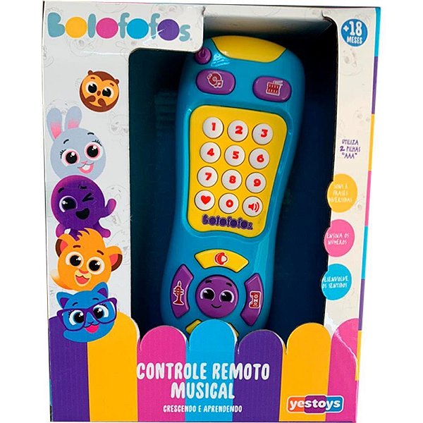 Brinquedo Educativo Controle Remoto Musical Bolofo