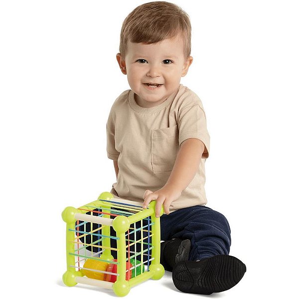 Brinquedo Educativo Desafio a Fio Cubo Elastico