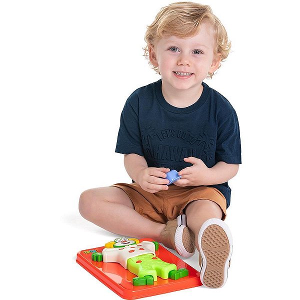 Brinquedo Educativo Monta Palhaco 12 Pecas