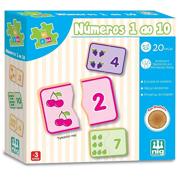 Brinquedo Educativo Numeros 0 a 10