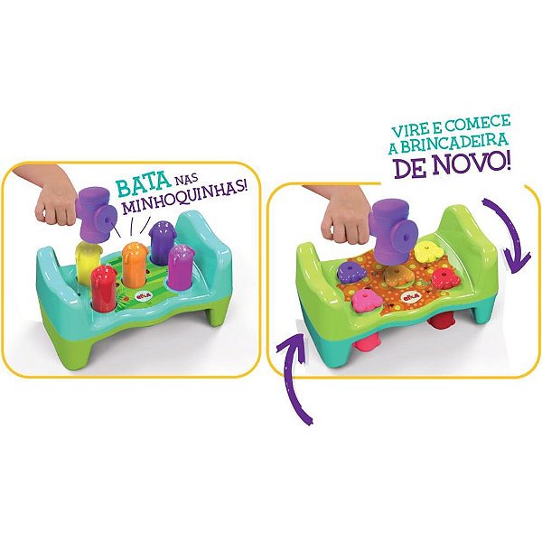 Brinquedo para Bebe Bate Rebate Minhoquinhas