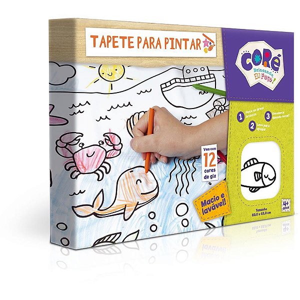 Brinquedo para Colorir Tapete para Pintar C/GIZ