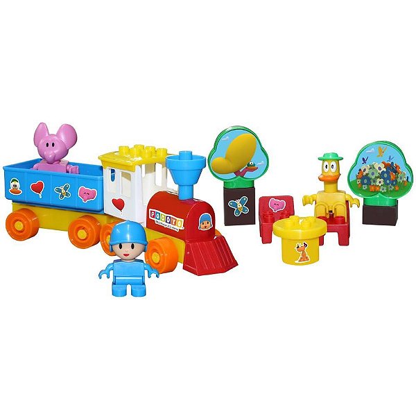Brinquedo para Montar Pocoyo Viagem de TREM
