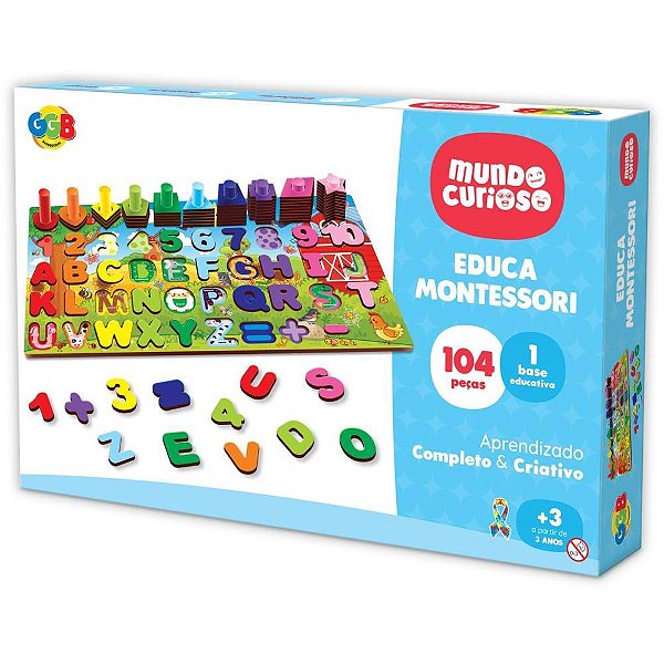 Brinquedo Pedagogico Educa Montessori