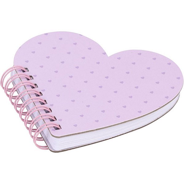 Caderneta Espiral Capa Dura Pautado Coracao 80FOLHAS Sorti PCT.C/04