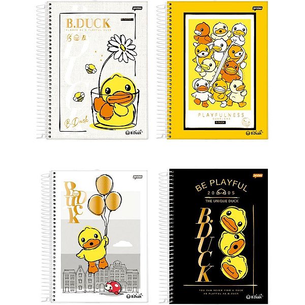 Caderno 01X1 Capa Dura B-DUCK Espiral 80FLS. PCT.C/04