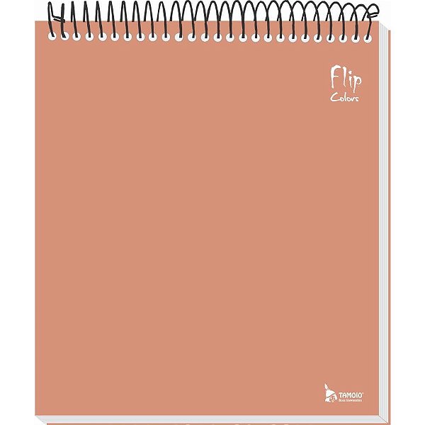 Caderno 01X1 Capa Dura FLIP Pessego Pastel VERT 80F PCT.C/04