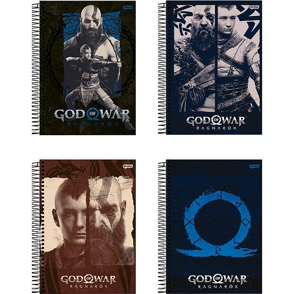 Caderno 10X1 Capa Dura GOD OF WAR Ragnarok 160 FLS. PCT.C/04