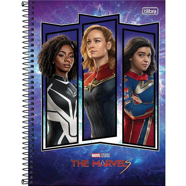 Caderno 10X1 Capa Dura THE Marvels 160FLS. PCT.C/04