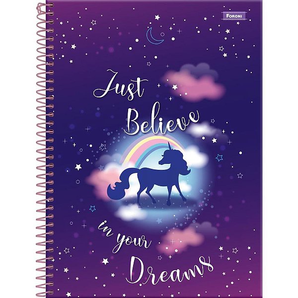 Caderno 10X1 Capa Dura Unicornio 160FLS. PCT.C/04
