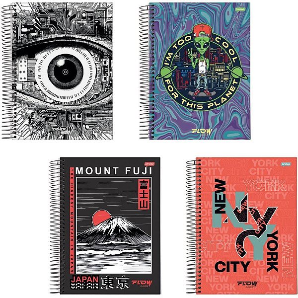 Caderno 20X1 Capa Dura FLOW 320FLS. PCT.C/02