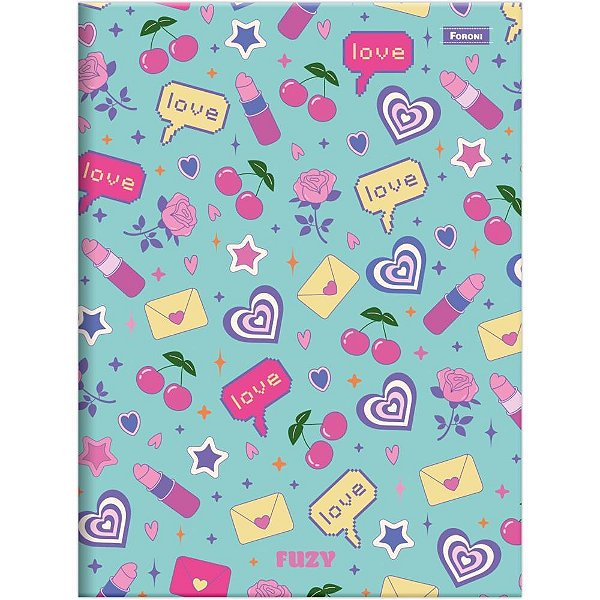 Caderno Brochura 1/4 Capa Dura FUZY 80FLS. PCT.C/10