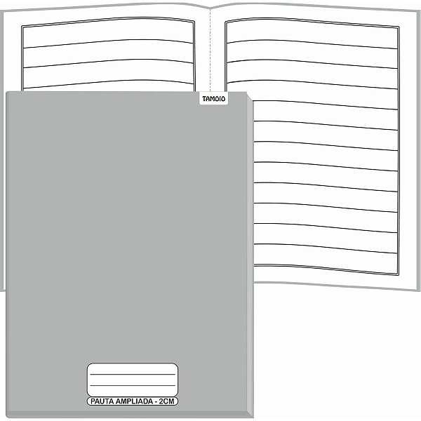 Caderno Brochurao Capa Dura Pauta Ampliada 96 Folhas PCT.C/05
