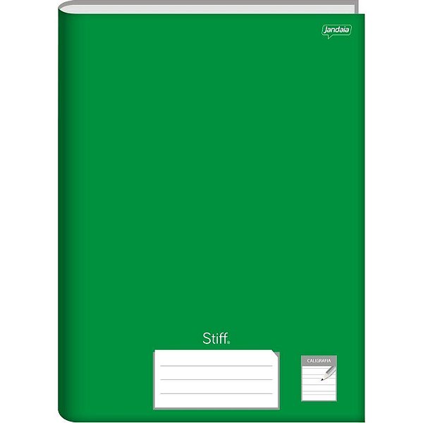 Caderno Caligrafia Capa Dura STIFF 1/4 96FLS Brochura Verde PCT.C/05