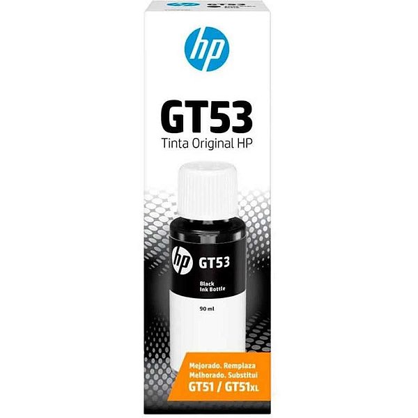 Refil de Tinta HP GT53 Preto 90ML.