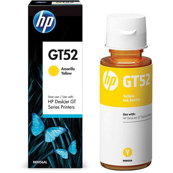 Refil de Tinta HP GT52 Amarelo 70ML