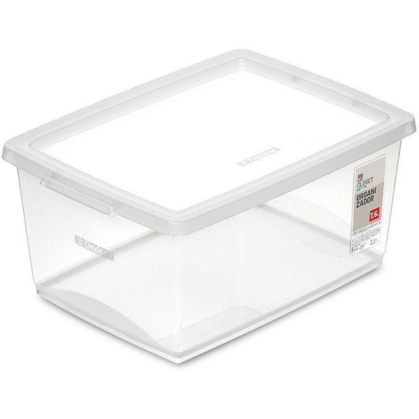 Caixa Plastica Multiuso Cristal 7,5L 23,5X32,5X15 TRAV