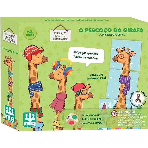 Brinquedo Pedagogico Madeira o Pescoco da Girafa