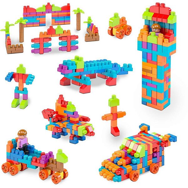 Brinquedo para Montar Mais Blocolandia CLICK 370PCS