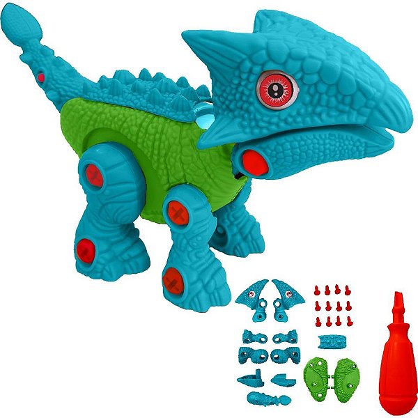 Brinquedo para Montar Anquilossauro Monta e Desmonta