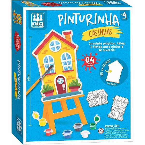 Brinquedo para Colorir KIT Pinturinha Casinhas
