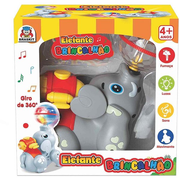 Brinquedo para Bebe Elefante Brincalhao C/LUZES e