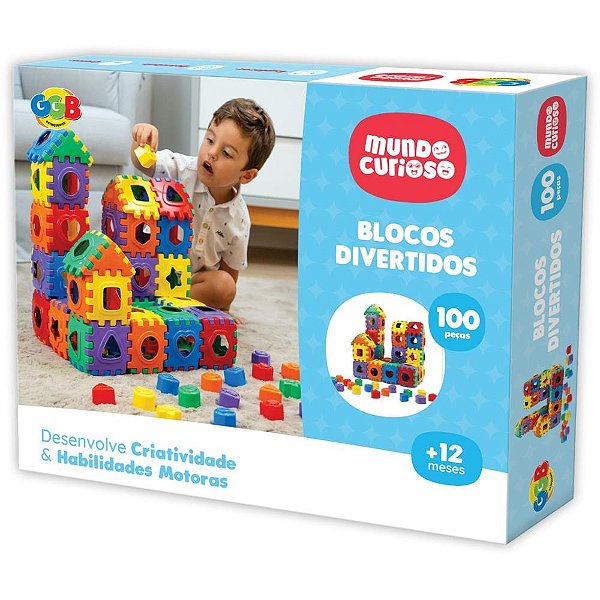 Brinquedo Educativo Blocos Divertidos 100 PCS