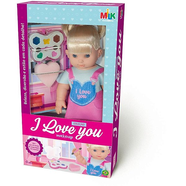 Boneca I Love You 34CM C/MAQUIAGEM